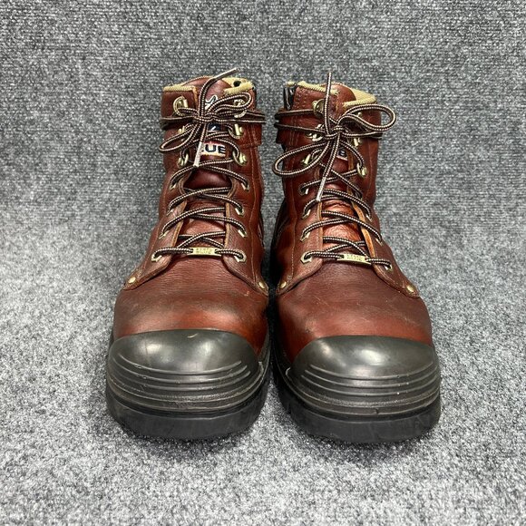 Steel Blue Argyle Met Bump 6" Waterproof MG Steel Toe Side Zipper Work Boots - Picture 3 of 15